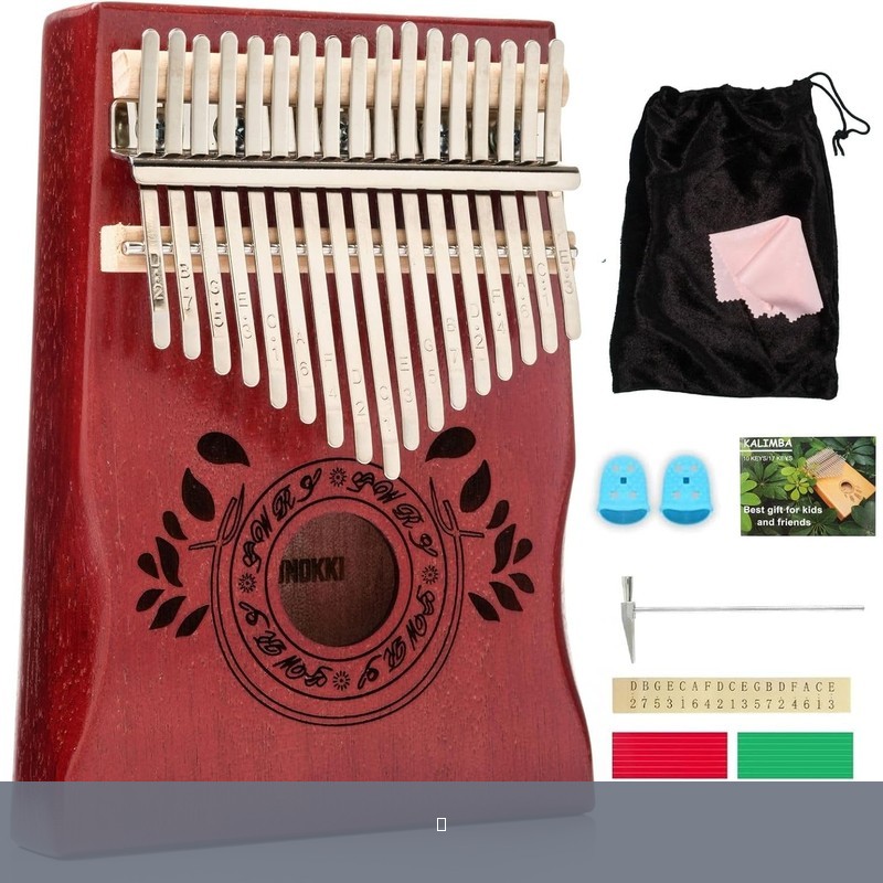 17 Key Mahogany Kalimba Thumb Piano Beginner Musical Instrument Portable Music