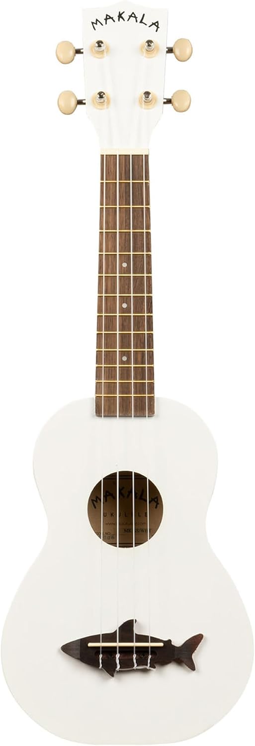 MK-SS-WHT Makala Shark Soprano Ukulele - Great White